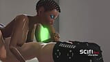 Une fille excitée souhaite se faire baiser brutalement par une trans sexy en 3D dans la station spatiale snapshot 6