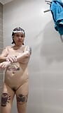 Chubby Asian shower video snapshot 14