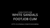 Lynn footjob-sandal putih footjob pancutan mani snapshot 1