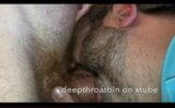 Ongesneden roodharige beer diep in de keel tot het einde snapshot 7