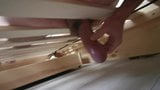 Wanking, masturbation with the bed box spring snapshot 5