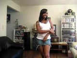 Amateur Ebony dancing snapshot 2