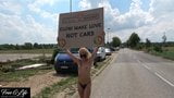 Nude protest in front of Tesla Gigafactory Berlin, Pornshoot snapshot 6