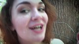 Vollbusige Freundin Forest Blowjob und Gesichtsbesamung snapshot 10