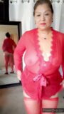 Mature Latina granny with saggy tits dancing snapshot 1