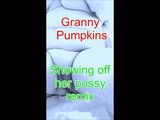 Granny pumpkins shows off her pussy snapshot 1