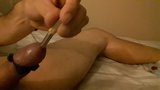 Stuffing my hard uncut cock snapshot 3