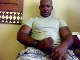 Beefy Black Soldier Jerks Off & Cums snapshot 6