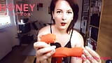 Honeyplaybox Joi the licking vibrator pleasures this natural Italian hairy pussy snapshot 5