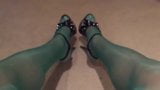 Bella Green Pantyhose Cum snapshot 1