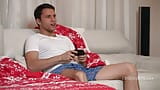 Blonde babe Angelika Grays fucks her boyfriend while he plays video game snapshot 1