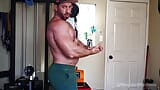 Madison Pumps Biceps and Jerks Out a Load on the Weight Bench snapshot 7