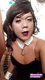 Bunny - sexy masturbação crossdressing com látex snapshot 3