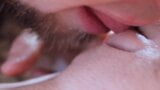CLOSE-UP PUSSY LICKING. Perfect cunnilingus and strong female orgasm snapshot 15