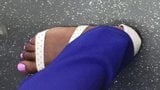 Ebony foot pretty pink toes snapshot 5