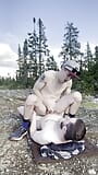 Riding Friends Hard Cock in Public Bareback Creampie snapshot 14