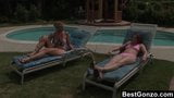 Poolside Afternoon Fuck For Hot Lesbos snapshot 1