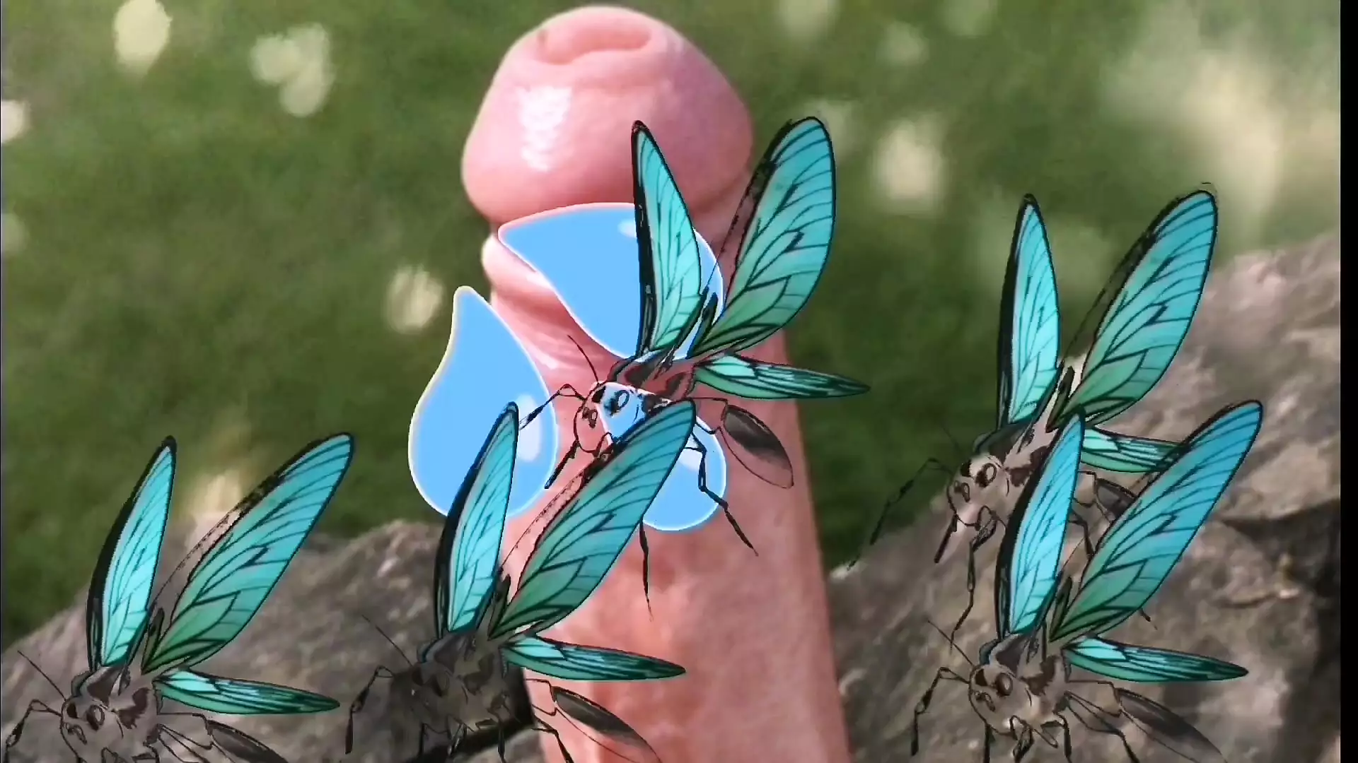 Dick Attracts Flying Insects: Cumshot Cumshot Porn