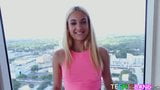 Petite blonde babe Uma Jolie sucks cock like a champ snapshot 1