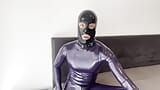 TouchedFetish - Amateur Latex  Fetish Gay in Skin Tight Rubber Catsuit & Mask - Homemade Solo Masturbation snapshot 6
