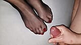 Red toenail cumshot snapshot 5