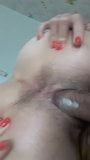 Wife's narrow hairy pussy flows and squishes snapshot 5