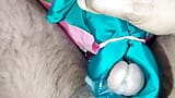 Porno de branlette en satin et soie - masturbation et éjaculation sur une robe en satin (118) snapshot 11