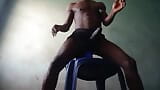 Nigerian Boy displaying his big cock at home snapshot 3