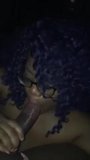 Blue Haired Ebony Deepthroating BBC snapshot 10