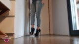 nippleringlover – horny milf in jeans and high heels with pierced pussy snapshot 3