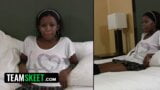 TeamSkeet - Petite Ebony Babe Interested In Exploring New Things Especially On Bed snapshot 3