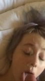 Shooting cum on her face and in her mouth snapshot 3