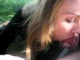 Christineangel sucking cock outdoors snapshot 1