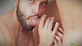 POV Facial El latino caliente Camilo Brown chupando apasionadamente una verga grande hasta que le llena la cara de leche snapshot 8