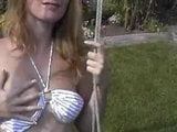 German woman julia shows off horny on the swing snapshot 3