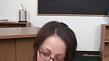 My teacher is a pervert! Teen gets stuffed in the classroom! snapshot 6