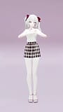 Hatsune Miku Dancing Renai Circulation MMD 3D - White Hair Color Edit Smixix snapshot 2