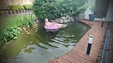 Hot Fuck With Creampie on the Pond and Squirt snapshot 1