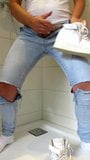 Piss and jerk-off in my tight skinny jeans and Nike AFOS snapshot 7