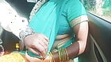 Telugu dirty talks. Car sex. Sexy saree aunty romantic sex with STRANGER snapshot 6