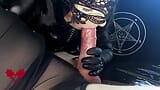 Cock Worship for Baphomet. Mistress Lilith Sucks the Glans and Eats Unholy Sperm. Alternative View. snapshot 5