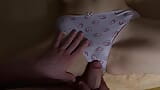 Sexy pussy rubbing and sexy cum on roommate's kinky panties snapshot 3