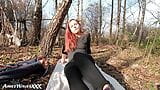 Whore in the Woods - 2 Dildo DP with Ass to Mouth snapshot 1