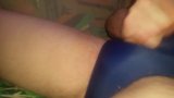 Masturbating wearing one piece bathers snapshot 3