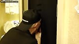 Gloryhole greedy amateur DILF sucks penis at his home snapshot 2