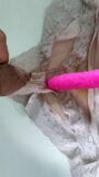 Pissing on Slip and dildo snapshot 4