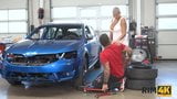 RIM4K. Car mechanic’s anus is tongued by a sexy short-haired girl snapshot 3