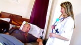 Magnificent German nurse fucking with her big cock patient snapshot 2