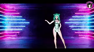 Miku gợi cảm trong chiếc váy trung quốc nóng bỏng nhảy múa + cởi ...