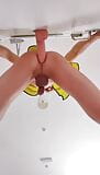 Ass fuck wit dildo. Bottom view snapshot 3